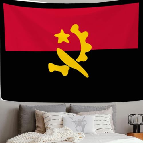 Tensure drapeau Angola en polyester lavable haute densité GLCWARM