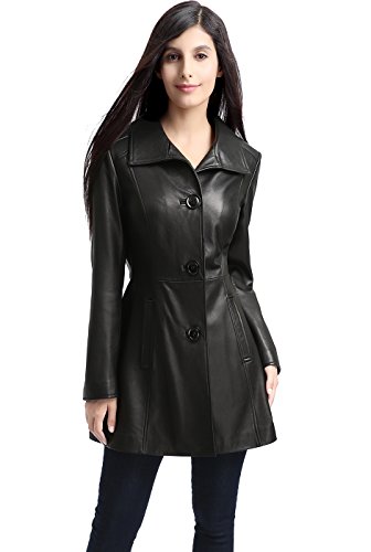 ジャケット・アウター 80sLL Bean Lambskin Leather Black Coat BGSD Women Belle Lambskin Leather Coat (Also Available in Plus