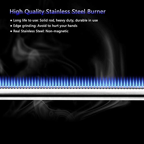 Uniflasy 41862 Grill Burner For Weber Q200, Q220, Q2000 Q2200, 396000, 396001, 396002, 566002, 53060001, 304 Stainless Steel 20.5 Inches Grill Burner Tube Pipe Kit Replacement For Weber 69956/60041 #TOP5