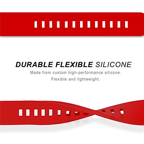 Diruite For Michael Kors Access Sofie/Runway Band Strap, 18Mm Classic Silicone Strap Band For Mk Runway/Sofie Smartwatch - Black,Red,White #TOP7