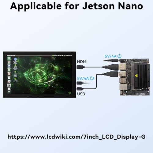 Image of 7 Inch Mini Monitor Small Monitor with Capacitive Touch Screen 1024 * 600 High Pixel Display Full View HDMI- IPS Monitors Portable for Raspberry Piscreen 、for BB Black、for Banana Pi etc