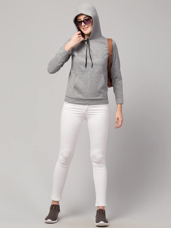 Image of Women's Fleece Plain Hoodie