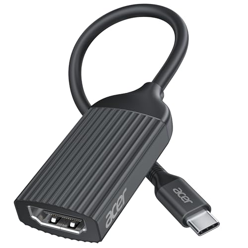 acer USB C to HDMI Adapter 4K@60Hz(High Speed, Thunderbolt 3/4) Type C to HDMI Converter Compatible with MacBook Pro/Air, iPhone 16 15 Pro/Max, iPad Pro/Air, Surface, Dell XPS, Chromebook and More