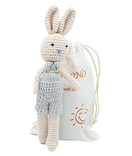 Image of KawaiiOnO Bunny Family, Handmade Crochet Plushie Doll, Amigurumi Baby/Toddler Doll