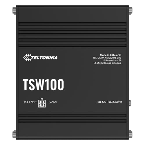 Switch Teltonika TSW100 non configurable Gigabit Ethernet 5 ports avec 4 PoE+ injecteurs