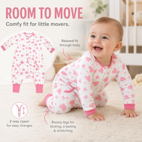 Image of Toddler Sleep Sacks for 2t-3t, 1 Pack Baby Wearable Blanket with Feet, Long Sleeves Breathable Sleep Sacks for Baby Boys and Girls