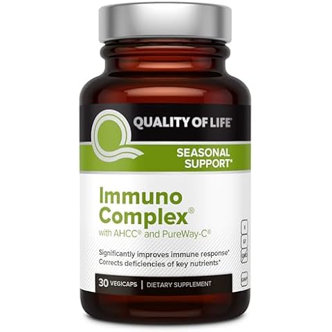 Quality of Life Premium AHCC Complex – ImmunoComplex Includes AHCC Mushroom Extract, Vitamin C, Vitamin D3, Copper, Zinc Cover