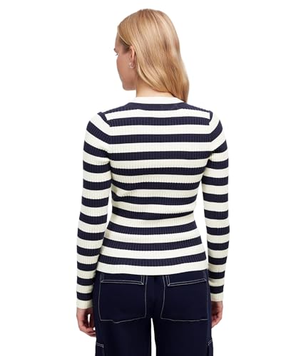Madewell Women's Stripe V-Neck Arden Merino Stretch2