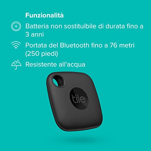 Tile Mate (2022) Bluetooth Trova oggetti, 1 Pezzo