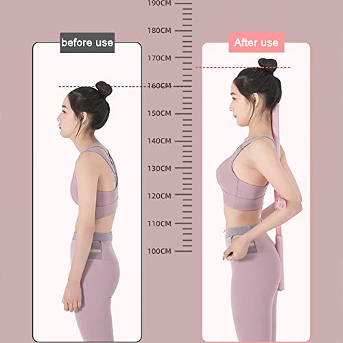 Aikelai Adjustable Length Yoga Sticks , 60-90Cm Retractable Neck Back Posture Corrector For Women Men Back Straightener Device, Open Shoulder Back Brace Posture Corrector For Kids, Children, Teenagers (Pink) #TOP2