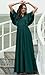 KOH KOH Womens Short Sleeve Ruffle Elegant Modest Dressy Wedding Guest Prom Bridesmaid Cocktail Party Flowy Long Tall Formal Maxi Dress Dresses Gown Gowns, Emerald Green L 12-14