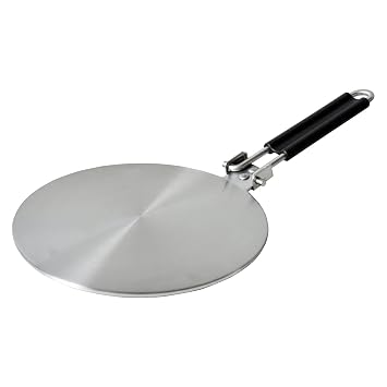 Family Essentials Stainless Steel Induction Pan Plate (Heat Diffuser) with Foldable PP Handle Tawa for Dosa/Uttapa/Pratha/Chapati (20 cm)