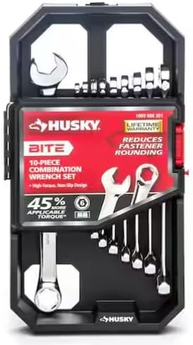 Husky BITE SAE Combination Wrench Set (10-Piece) HBCW10XLS