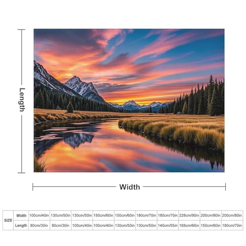 Couverture en flanelle coucher de soleil pour lit et canapé 152x203 cm - 3