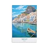 KmoNo Poster Sizilien Italien Vintage Reise 20 x 30 cm 