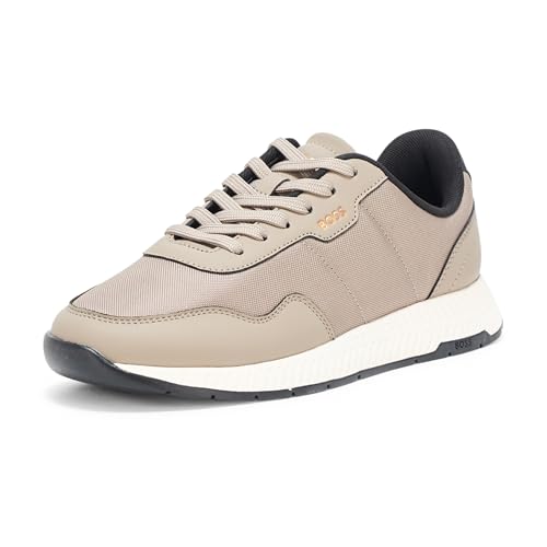 Image of BOSS Men's Leather Mix Low Top Sneaker