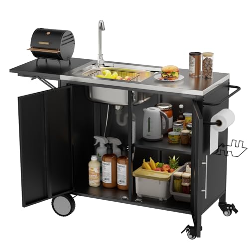 ahomrt Grill Table with Sink