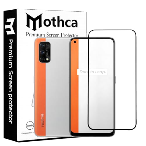 Image of Mothca Military-Grade Tempered Glass Screen Protector Compatible for Realme 7 Pro with Edge to Edge Coverage - Case Friendly, Anti-Scratch & Bubble-Free Installation Kit