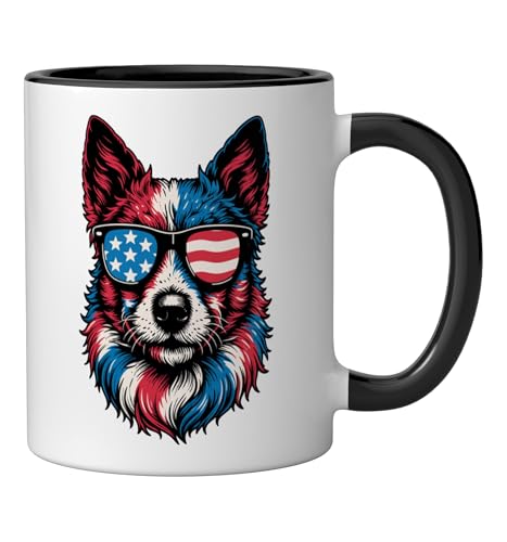 Taza cerámica patriótica Blue Heeler 11 oz miniatura 2