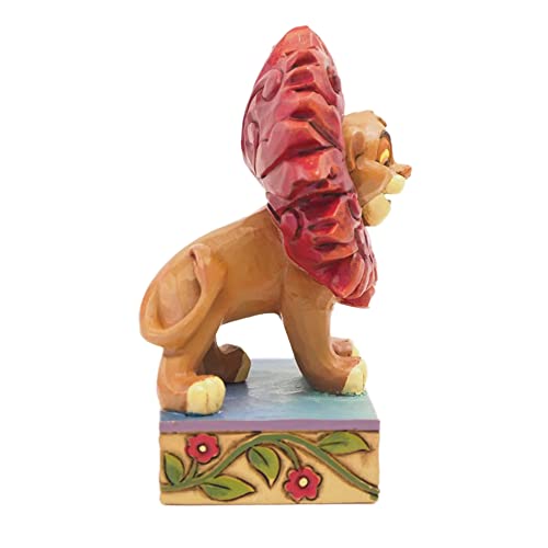 Figurine Simba Disney Tradition en résine effet bois sculpté Enesco