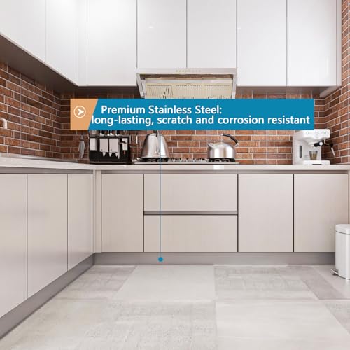 Bas de porte autocollant nickel brossé protection mur - 5
