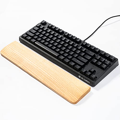 Oak Wooden Keyboard Wrist Rest (Full Standard Size), Dad Gifts, Wrist Pad, Gifts for Men, Glorious Wrist Rest, Gifts for Dad, Tkl Wrist Rest, Men Gifts for Christmas (TENKEYLESS - 36cm)