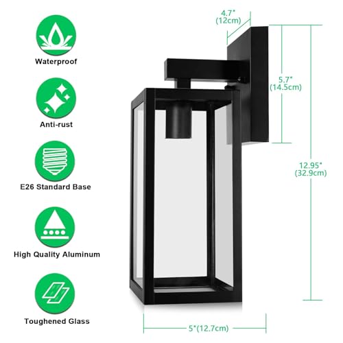 Image of MAXvolador Outdoor Wall Light Fixture, Exterior Waterproof Wall Lantern