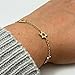 Baltinester 14K Gold Jewish Charm Bracelet with Diamonds 0.5 CT – Star of David & Chai Bracelet – Luxury Protection Jewelry – Handmade in Israel