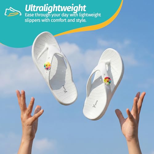 Image of YOHO Drizzle Soft Slippers for Women, Mild Acupressure, Lightweight, Anti Skid & Slip, Diabetic Footwear for Woman, Home Wear Bathroom Chappal for ladies | Waterproof Monsoon & Rainy Footwear