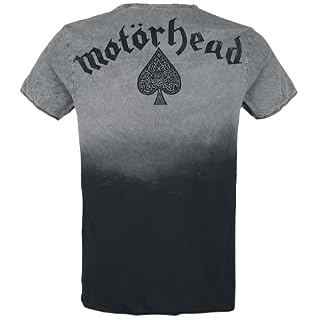 Motörhead Ace of Spades Homme T-Shirt Manches Courtes Gris/Gris foncé Regular/Coupe Standard – Image 2