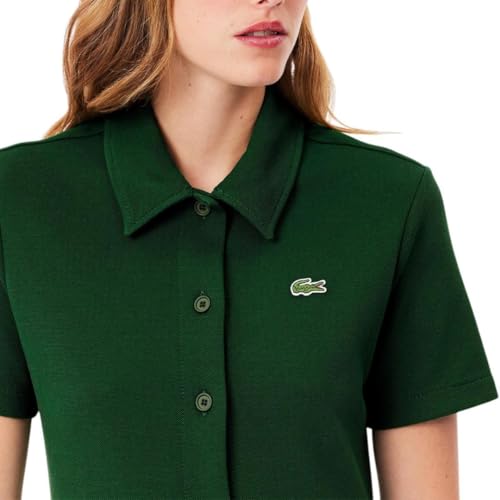 Lacoste Women's Organic Cotton Buttoned Polo Dress2