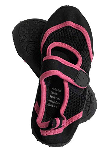 Beach Girls Black & Pink Aqua Socks Water Shoes