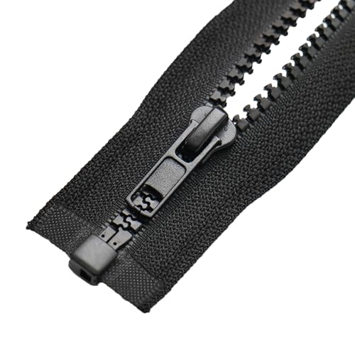 Miniatura 3 de Sawaoke 2 Piezas 5 58 Cm Chaqueta Separada Con Cremallera De Plástico Negro - Para Costura, Sastre, Bricolaje Y Ropa
