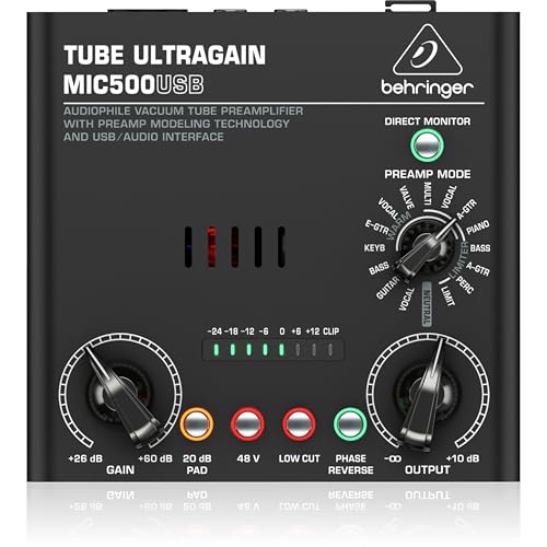 Amazon.co.jp: Behringer マイクプリアンプ 1チャンネル 12AX7