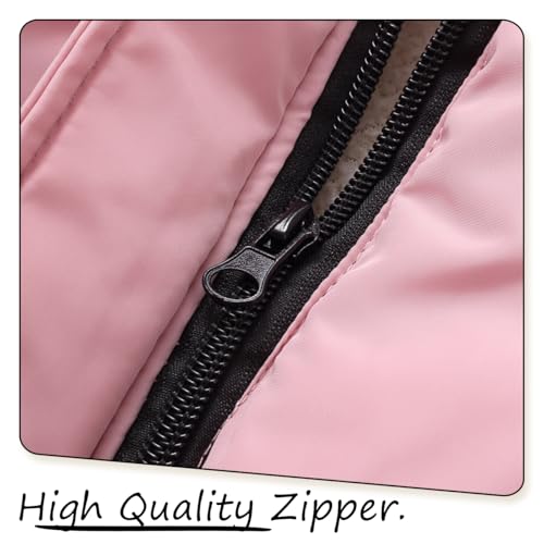 Girls Fleece Lined Jacket Coat with Hooded Size 4T-10T Cute Winter Warm Outerwear4