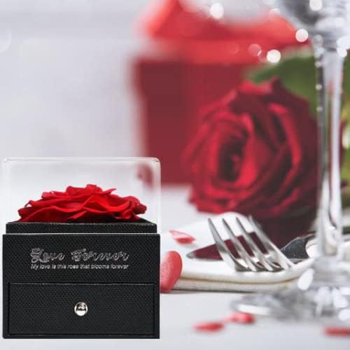 Gifts for Her,Preserved Red Rose Gift Set,Anniversary Romantic Birthday Gifts for Her,Flowers Gifts for Mum Women Wife Girlfriend Sister Her on Mother's Day,Valentine's Day,Christmas