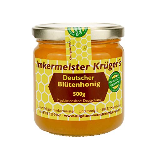Allgäuer Wanderimkerei Deutscher Blütenhonig I regionaler Genuss I fein-aromatisch I naturbelassen & hochwertig I Gesund