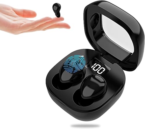 Mudtun Invisible Sleep Earbuds, Smallest Sleep Headphones for Side Sleepers Low Profile Micro Tiny Discreet Hidden Earbuds for Work, Wireless Mini for Small Ear Canals, Deep Black