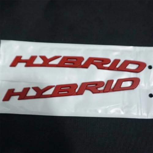 Image of 1x Metal Hybrid Emblem Fits for 19-23 Rear Door Left Hand Badge Decals (Red)