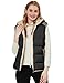 ZSHOW Women's Warm Winter Vest Sport Qulited Puffer Vest Thick Hooded Fleece Jacket(Black,X-Large)