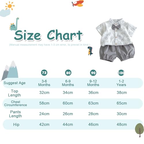 Ensemble chemise et short gris pour bébé garçon de 3 mois à 2 ans - 5