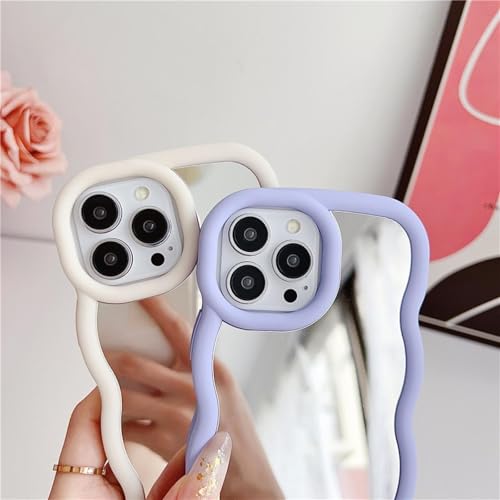 Coque silicone effet miroir rose pour iPhone 15 Pro Max