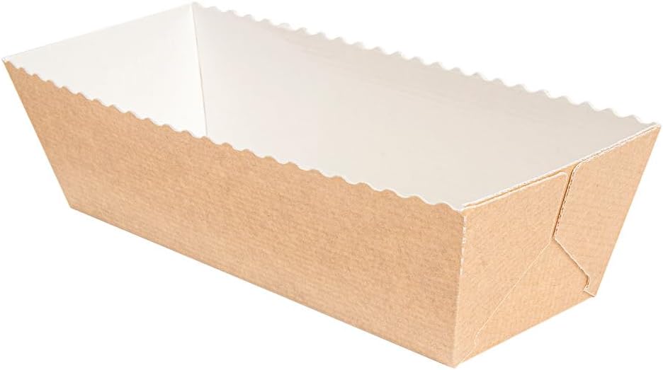 Pack of 300 Baking Moulds 230 g/m², 20.2 x 6.8 x 6.2 cm, Natural Kraft