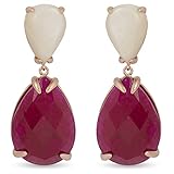 bisuteria luxenter  Pendientes Luxenter Vius en plata, baño de oro rosa y ágata roja