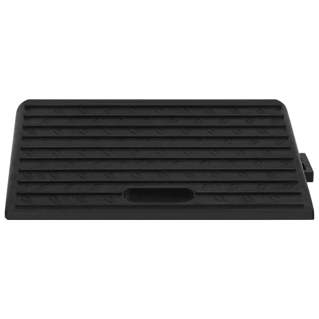 Rampy do krawężnika, 2 sztuki, 50 x 30 x 11 cm, z gumy z antypoślizgowym profilem, udźwig 5-10 ton, dwa otwory mocujące, odpowiednie do wjazdu, parkingu, terenu zakładowego, bezpieczeństwa