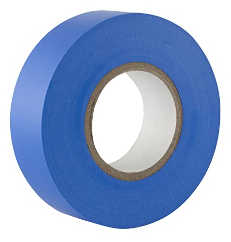 Gocableties - Ruban adhésif isolant électrique bleu - 19 mm x 20 m - résistant, autocollant - protèger, regrouper, réparer des câbles - 1 rouleau Cover