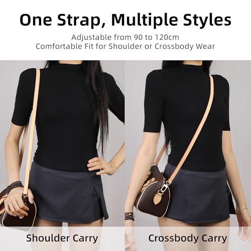 Image of DGAZ Vachetta Leather Adjustable Crossbody Strap for Speedy Bag with Gift Box, Handmade Shoulder Strap