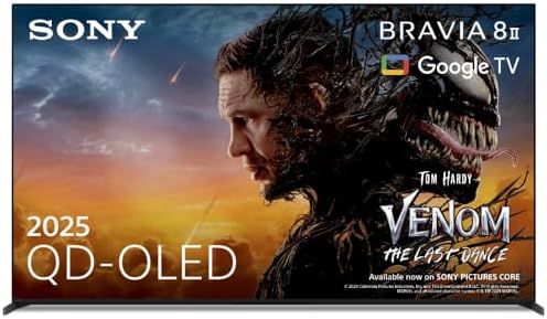 Sony BRAVIA 8 II 55" QD-OLED, K55XR8M25BP (2025), 4K HDR Smart TV...