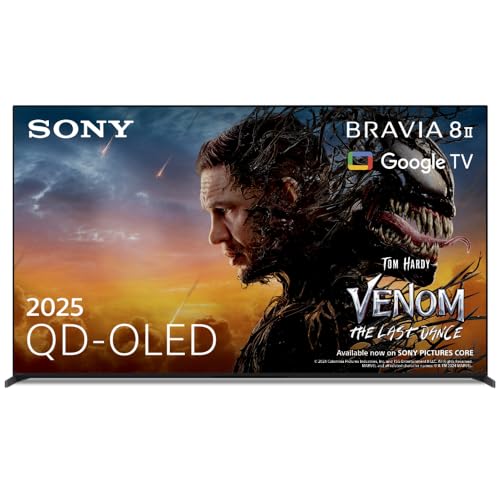 Sony BRAVIA 8 II - QD-OLED, AI XR Processor, Acoustic Surface Audio+, Dolby Vision/Atmos, IMAX Enhanced, Google TV (2025), Google Cast, Apple AirPlay 2, Eco Dashboard 2, Game Menu 2 – 55 Zoll