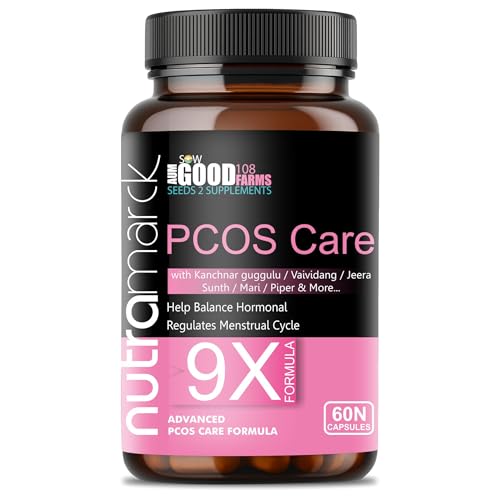 NutraMarck PCOS Care 9X Capsules | Ayurvedic Supplement for Hormonal Balance & Menstrual Regularity | Help Reduce PCOD Symptoms | Enriched with Kanchanar Guggul | (60 Count (Pack of 1))